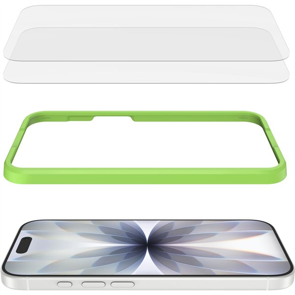 2x1 Belkin ScreenForce Temp.Gl. Displays. iPh.17/16 Pro OVA165hq