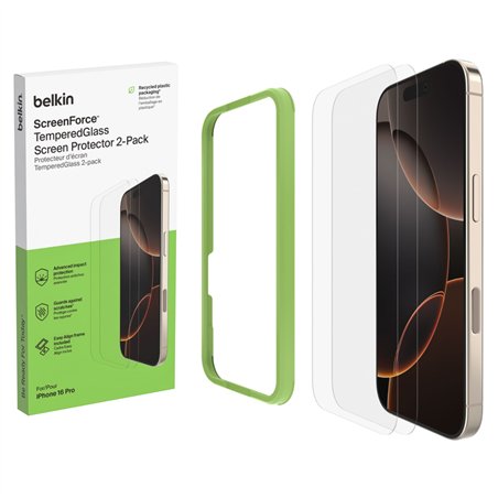 2x1 Belkin ScreenForce Temp.Gl. Displays. iPh.17/16 Pro OVA165hq