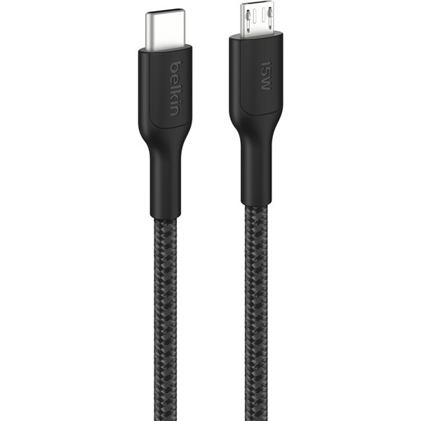 Belkin USB-C/Micro-USB Kabel  1m geflochten, schwarz CAB026hq1MBK