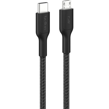 Belkin USB-C/Micro-USB Kabel  1m geflochten, schwarz CAB026hq1MBK