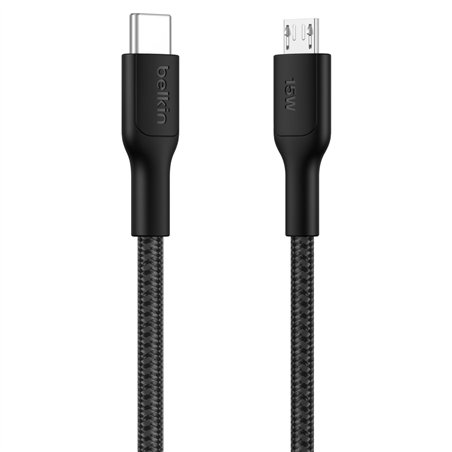 Belkin USB-C/Micro-USB Kabel  1m geflochten, schwarz CAB026hq1MBK