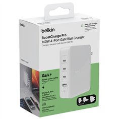 Belkin BOOST Charge 140W 4-Port GaN, 3xUSB-C 1xUSB-A  WCH014btWH 2