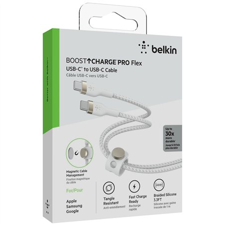 Belkin Flex USB-C/USB-C fino 60W 1m, bian. CAB011bt1MWH