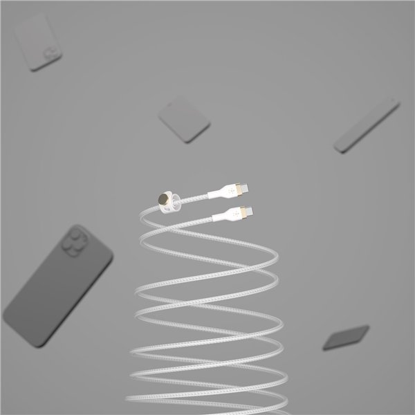 Belkin Flex USB-C/USB-C fino 60W 1m, bian. CAB011bt1MWH