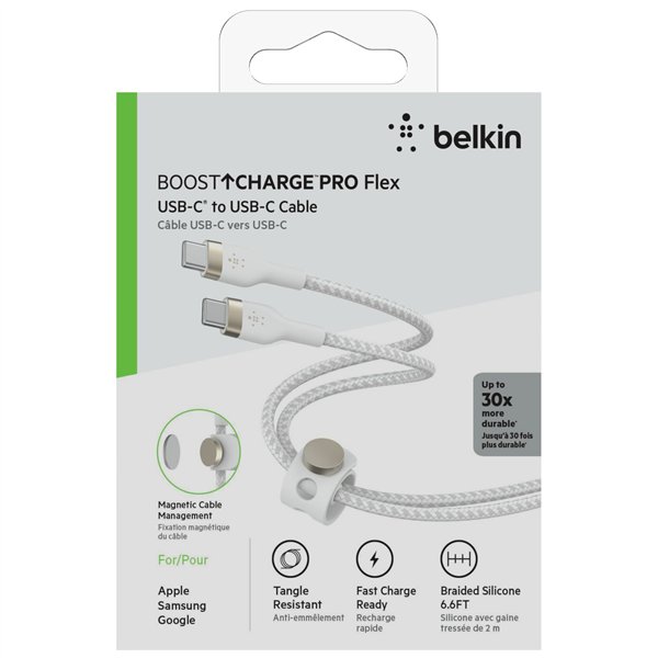 Belkin Flex USB-C/USB-C fino 60W 2m, bian. CAB011bt2MWH
