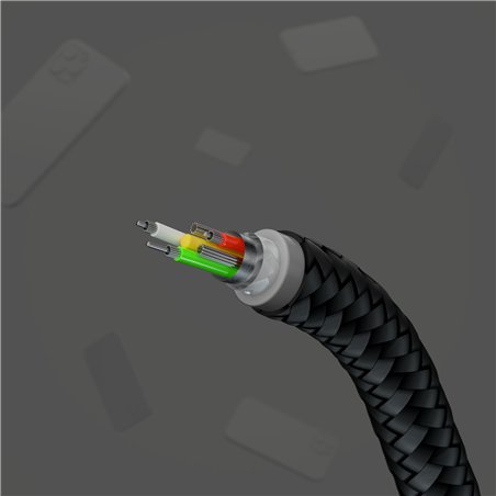 Belkin Flex Lightning/USB-C 15W 2m mfi.cert.nero CAA011bt2MBK