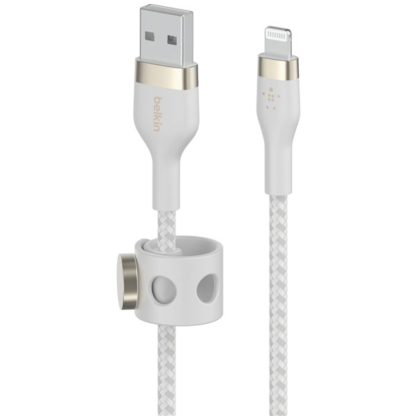Belkin Flex Lightning/USB-A 3m mfi cert., bian. CAA010bt3MWH