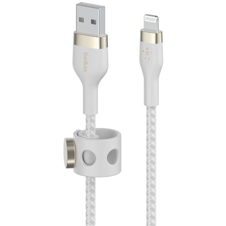 Belkin Flex Lightning/USB-A 3m mfi cert., bian. CAA010bt3MWH