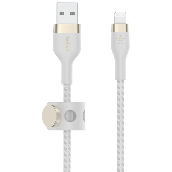 Belkin Flex Lightning/USB-A 3m mfi cert., bian. CAA010bt3MWH