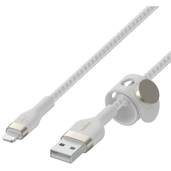 Belkin Flex Lightning/USB-A 3m mfi cert., bian. CAA010bt3MWH