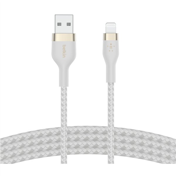 Belkin Flex Lightning/USB-A 2m mfi cert., bian. CAA010bt2MWH