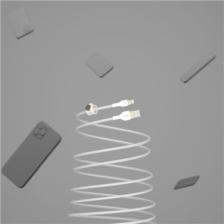 Belkin Flex Lightning/USB-A 2m mfi cert., bian. CAA010bt2MWH