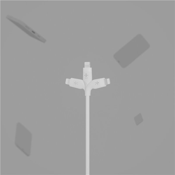 Belkin Flex Lightning/USB-A 2m mfi cert., bian. CAA008bt2MWH