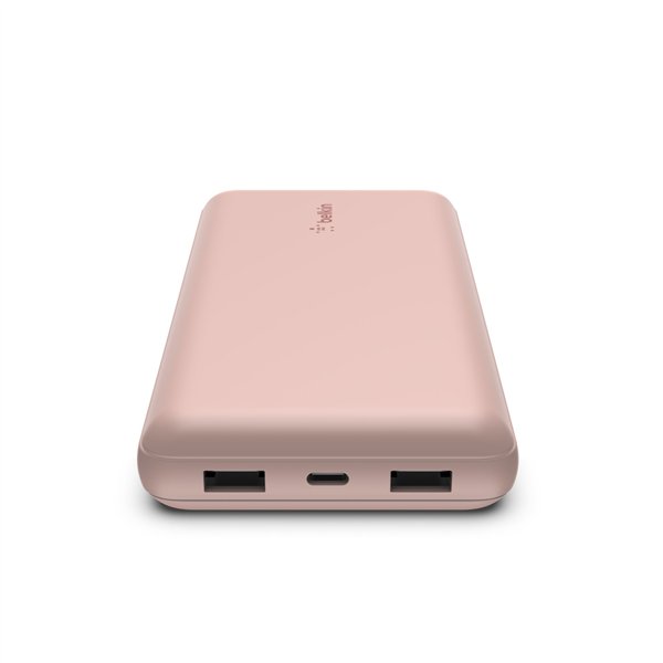 Belkin Powerbank 20.000mAh rosa 15W+USB-A/C cavo 15cm BPB012btRG
