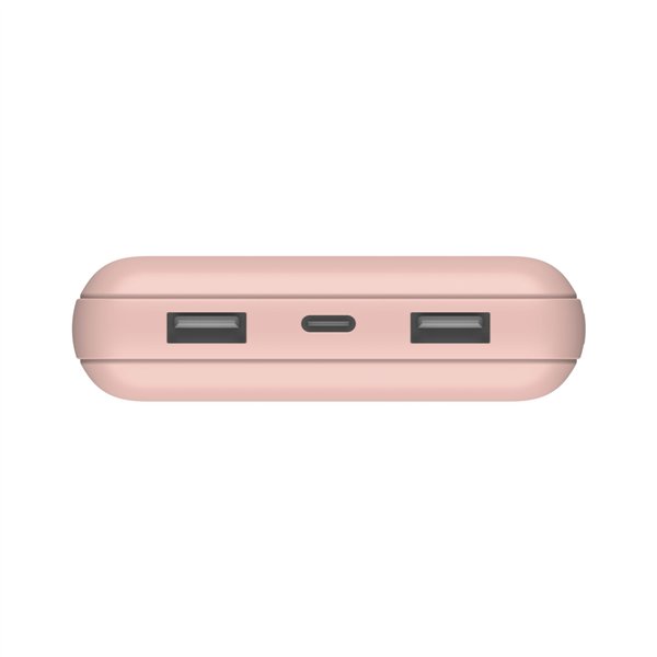 Belkin Powerbank 20.000mAh rosa 15W+USB-A/C cavo 15cm BPB012btRG