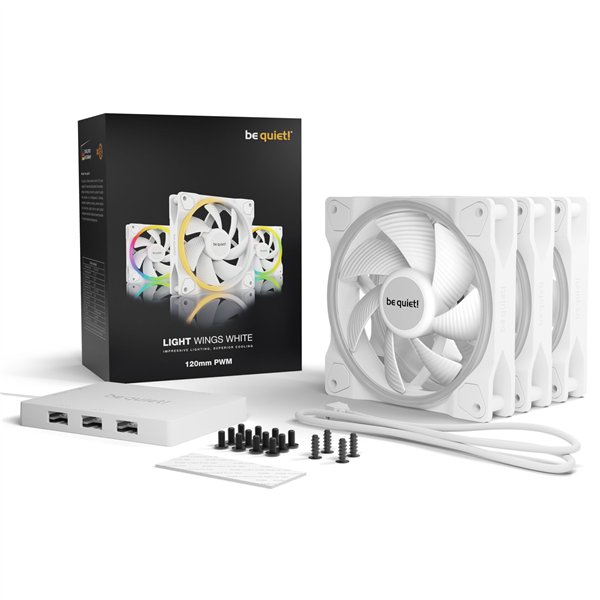 be quiet! Light Wings White 120mm PWM confezione da 3 pz.