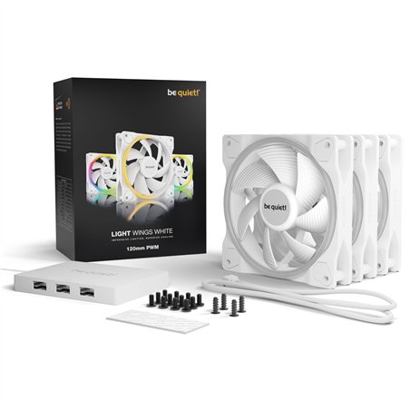 be quiet! Light Wings White 120mm PWM confezione da 3 pz.