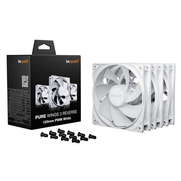 be quiet! Pure Wings 3 120mm PWM Reverse bianco 3 Pack