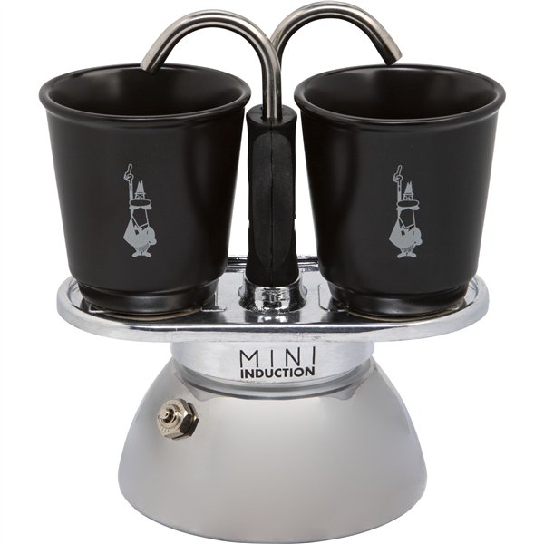 Bialetti Mini Express Induction con 2 tazze nero