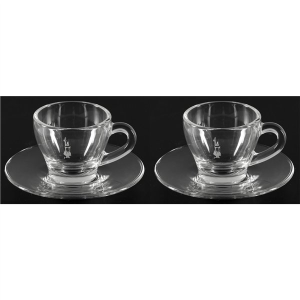 Bialetti Moka-Cup Set Glass ISTITUZIONALE 2 Cups