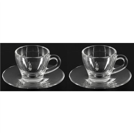 Bialetti Moka-Cup Set Glass ISTITUZIONALE 2 Cups