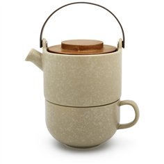 Bredemeijer Tea-for-one Umea beige/coperch.legno acacia142024