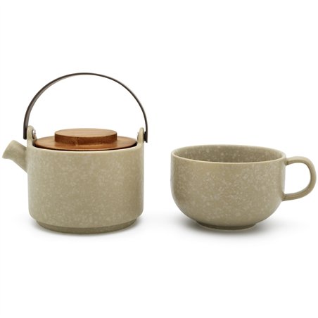 Bredemeijer Tea-for-one Umea beige/coperch.legno acacia142024