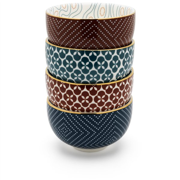 Bredemeijer tazza tè  Pucheng set 4 porcell.petr./rosso 153021