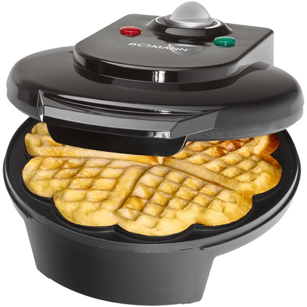 Bomann WA 5018 CB nero macchina per waffle cuore