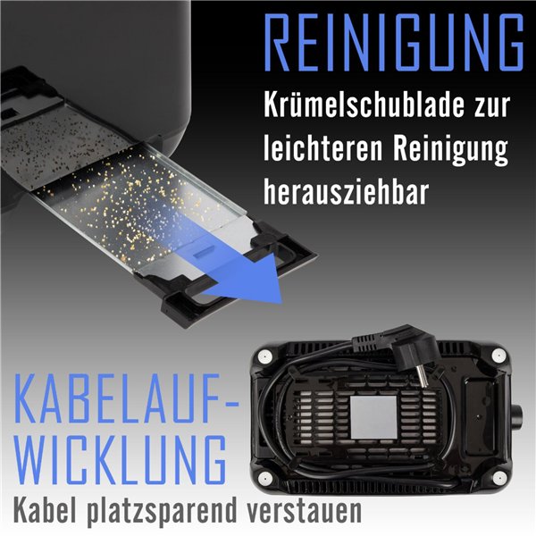 Bomann TA 6065 CB nero tostapane 2 fette