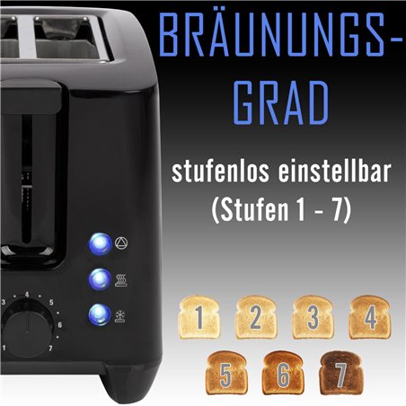 Bomann TA 6065 CB nero tostapane 2 fette