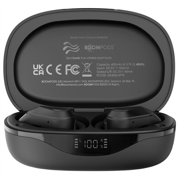 Boompods Sportpods Ocean TWS nero