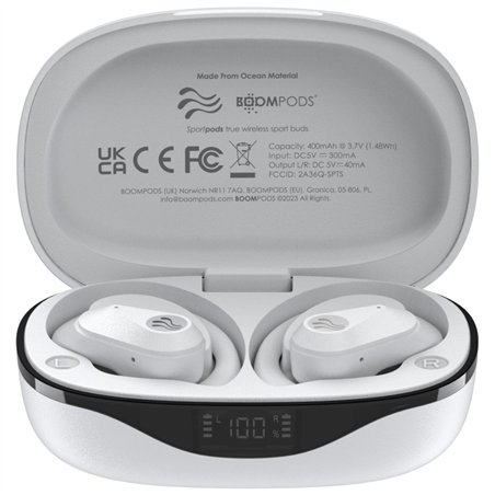 Boompods Sportpods Ocean TWS bianco