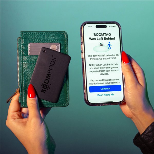 Boompods Boomcard nero