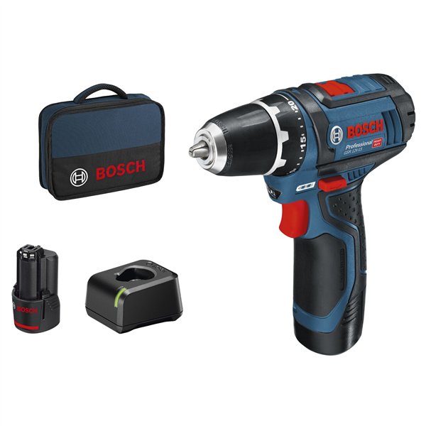 Bosch GSR 12V-15 Vorteils-Set Trapano avvitatore a batteria