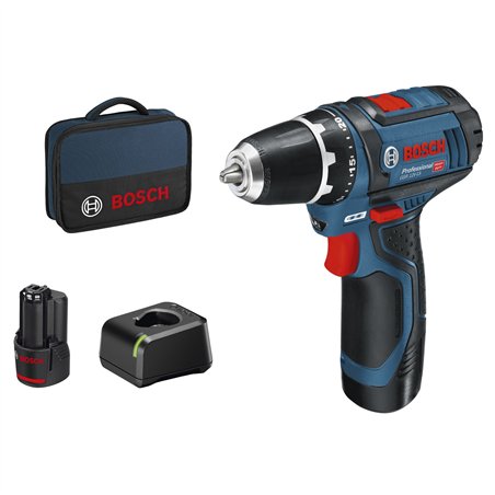 Bosch GSR 12V-15 Vorteils-Set Trapano avvitatore a batteria