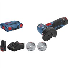 Bosch GWS 12V-76, 2x GBA 12V 3.0 Smerigliatrice angolare a batt.