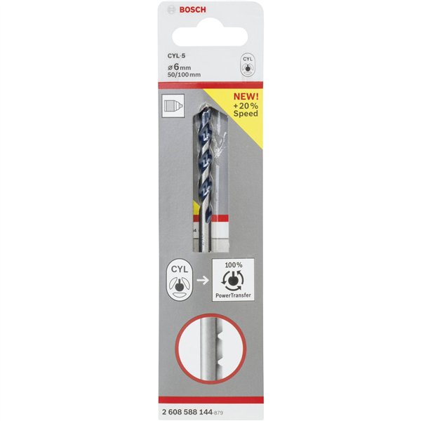Bosch 1 trapano per cemento CYL-5 6x50x100mm