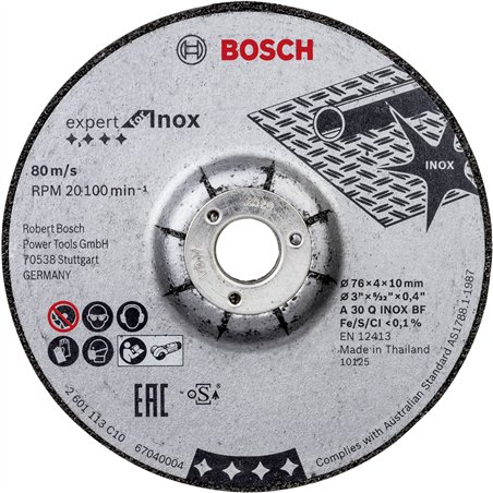 Bosch mola da sgrosso 76x4x10mm ExpertforInox