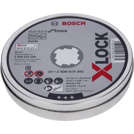 Bosch X-LOCK mola da taglio 10x115 1mm standard Inox
