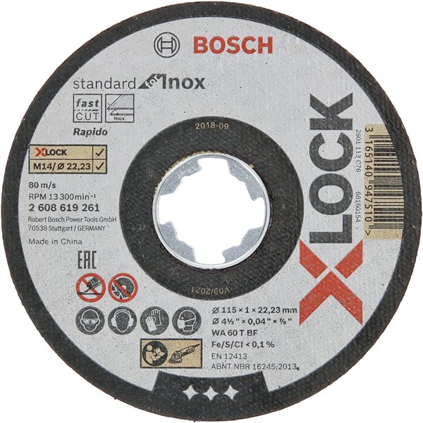 Bosch X-LOCK mola da taglio 10x115 1mm standard Inox
