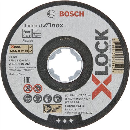 Bosch X-LOCK mola da taglio 10x115 1mm standard Inox