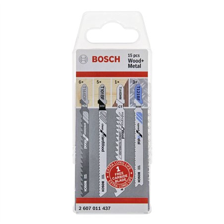 Bosch lama per segh. set 15 pz. legno e metallo