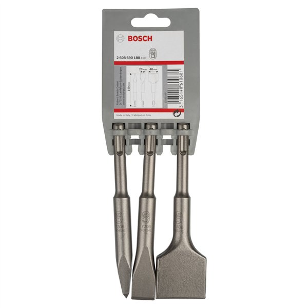 Bosch set scalpelli SDS plus 3 pz. 140 mm