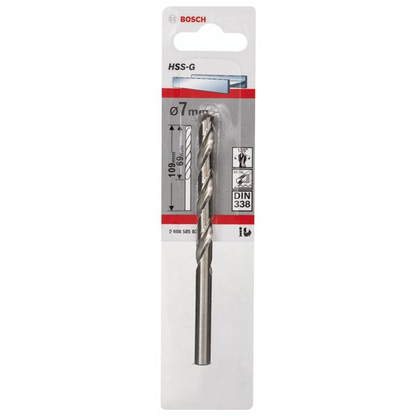 Bosch 1 punte per metallo HSS-G 7,0x69x109mm