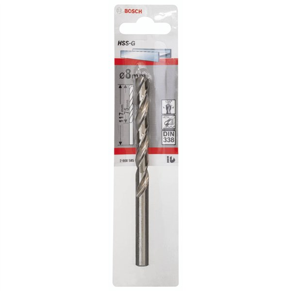Bosch 1 punte per metallo HSS-G 8,0x75x117mm