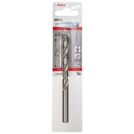 Bosch 1 punte per metallo HSS-G 8,0x75x117mm