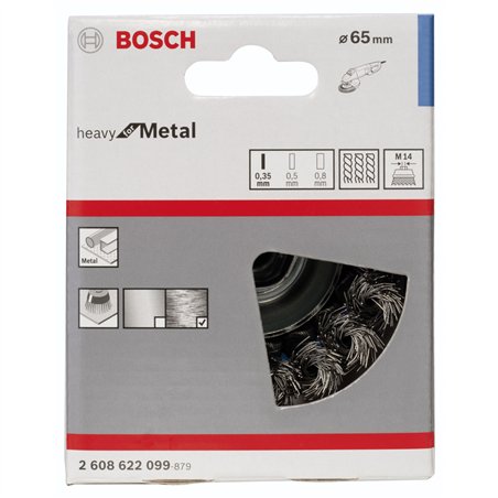 Bosch 1 spazzola a tazza M14 d 65 mm  0,35 intecc.