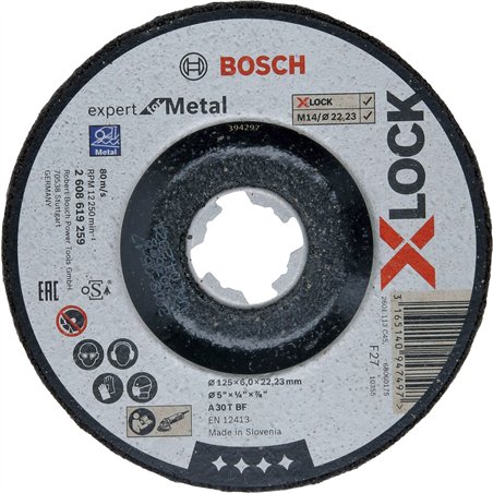 Bosch X-LOCK mola da sbavo 125X6mm EfM