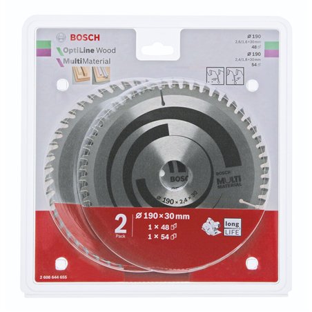 Bosch lame 1x Optiline Wood + 1x Multi Material set